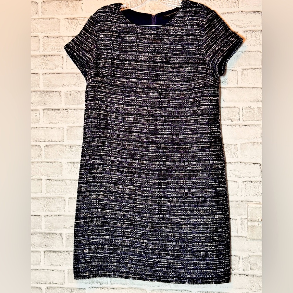 Navy blue  and White Tweed Dress from‎ Banana Republic